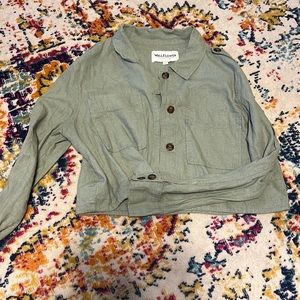 Cropped green cover up